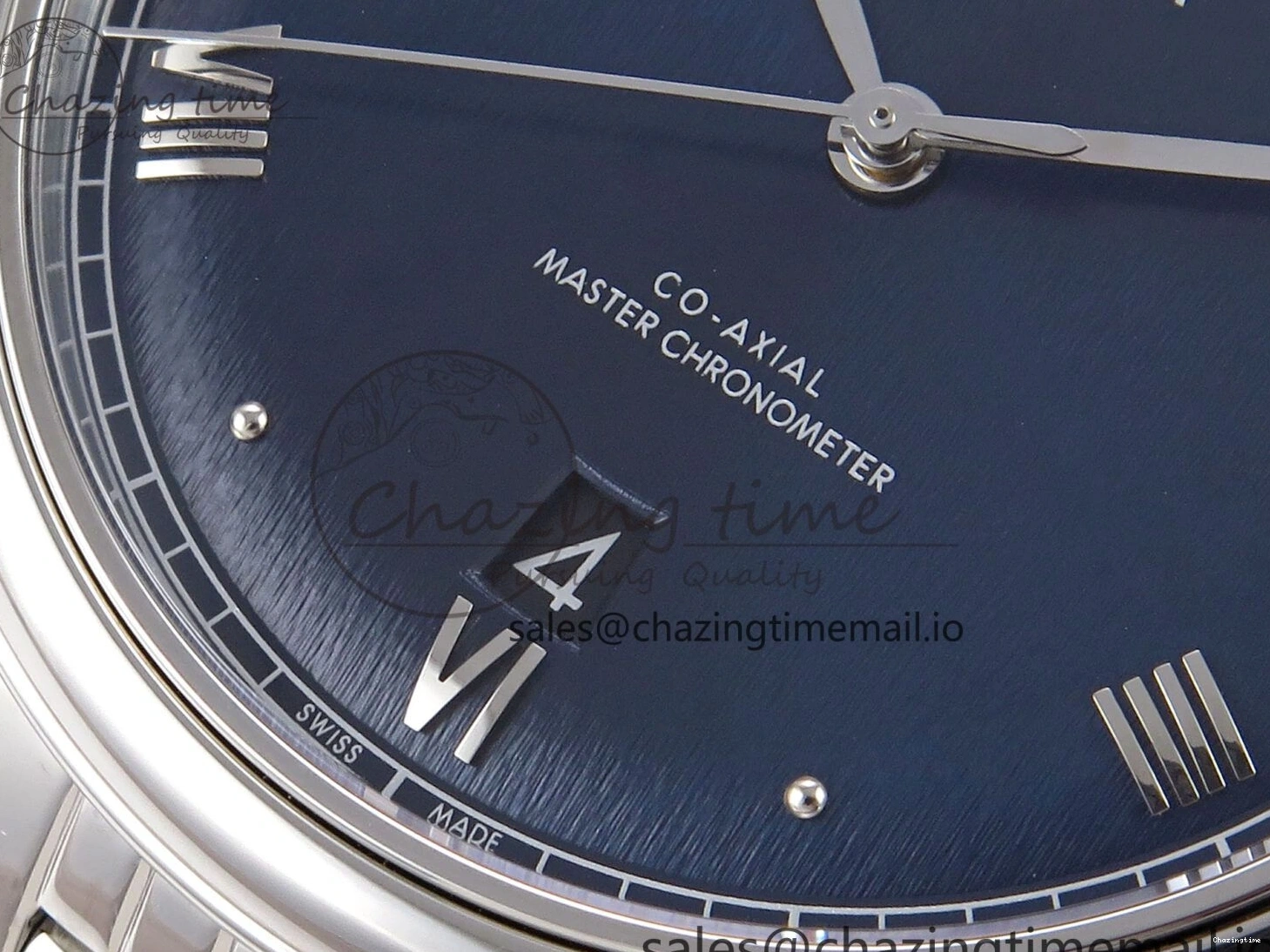 0225 Supportive De Ville Date SS VSF 1:1 Best Edition Blue Dial on SS Bracelet A 7700
